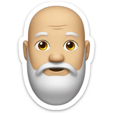 creates a fat, bald, bearded man sticker