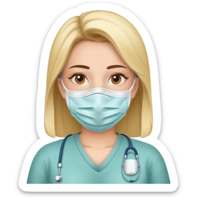 woman patient casual cloth sticker