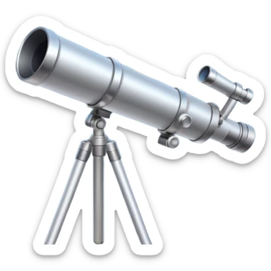 Telescope and baby moon ramadan sticker