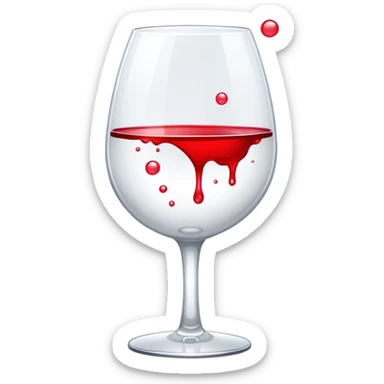 Wine glass with lips blowing bubbles sticker