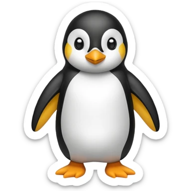 Pinguino con pijama sticker