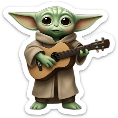 Baby yoda and baby mandolorian sticker