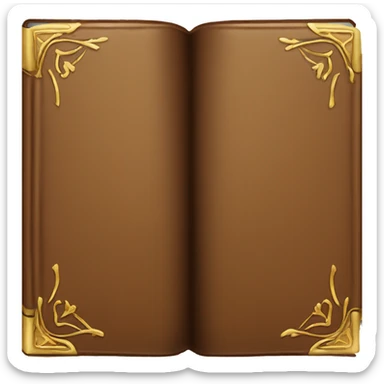 luxury brown book sticker