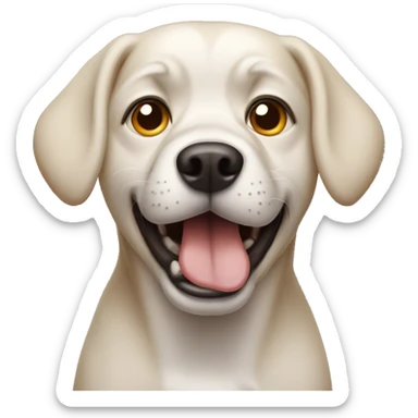 Dog with shocking face sticker