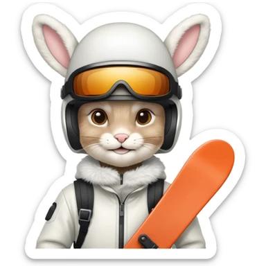 Snowboarder Bunny sticker