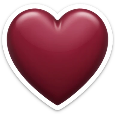 Maroon heart emoji sticker