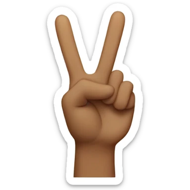 Peace sign with thumb sticking out sticker