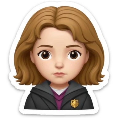 hermioni sleepy face funko pop style cute sticker