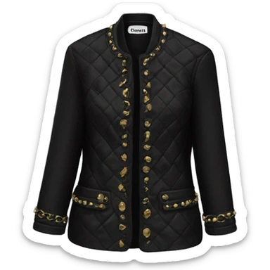 Black chanel jacket clothing  sticker