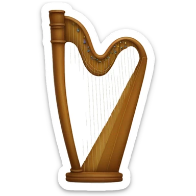 fish playing the harp sticker