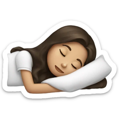 Brunette girl sleeping sticker