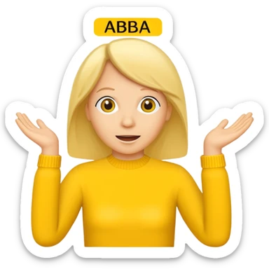 abba emote with text abba time sticker