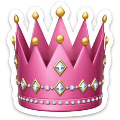 Pink crown with diamonds  sticker