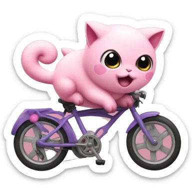 Jigglypuff on a bike sticker