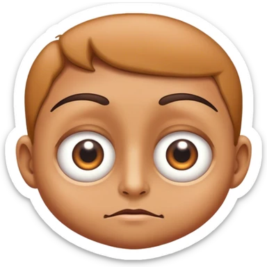 Big, bulging eyes sticker