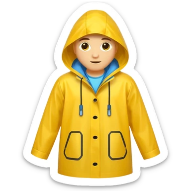 yellow raincoat sticker