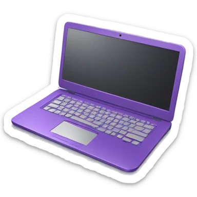 purple laptop computer sticker