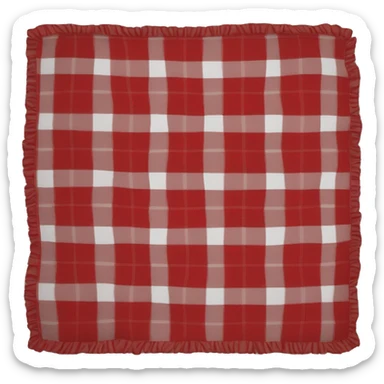 Red plaid blanket folded sticker