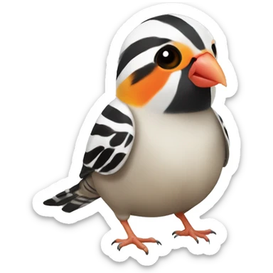 Zebra finch sticker