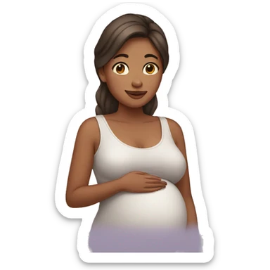 pregnant young woman sticker