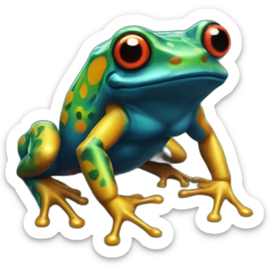 Poison frog kaiju sticker