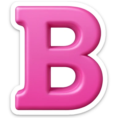 mix color pinks 3d letter p sticker