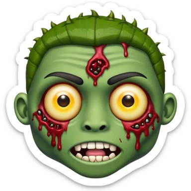 Emoji de zombie fom piercing na sobrancelha  sticker