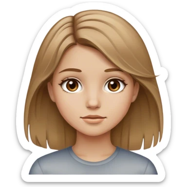 Stunning light Brown hair girl with dirty blond highlights sticker