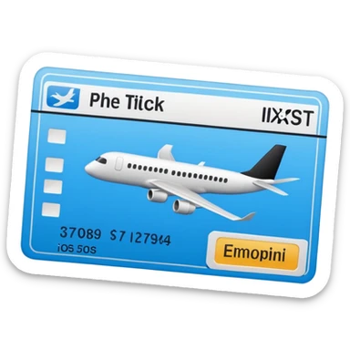 Fly ticket sticker