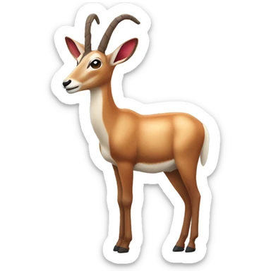 antelope wearing a rudolph custome  sticker