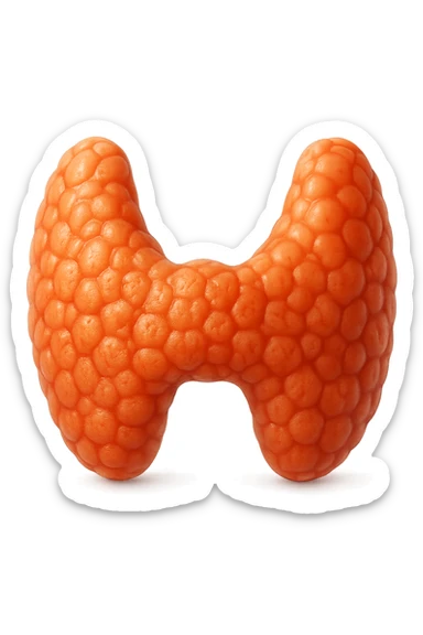 emoji stile iphone di tiroide, iperrealistica 4k sticker