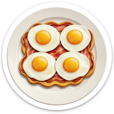 Bacon and eggs on a plate sticker