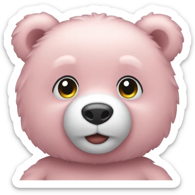 pastel pink teddy bear sticker