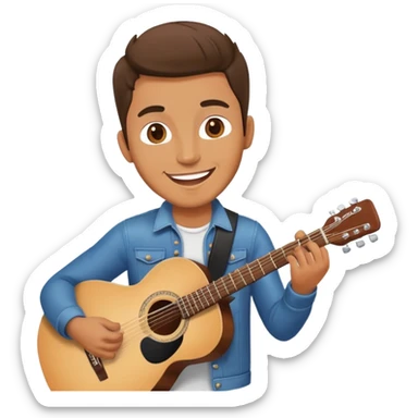 Happy Rock Pop Music Male Musician in his 30s dressed with trendy style sticker