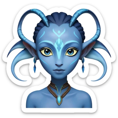 Neytiri, James Cameron’s avatar, NA’Vi, blue female Navi, neytiri sticker
