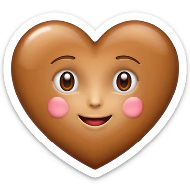 Can you do an iphone heart emoji but a hazel-brownish color  sticker