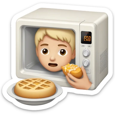person eating microwave  sticker