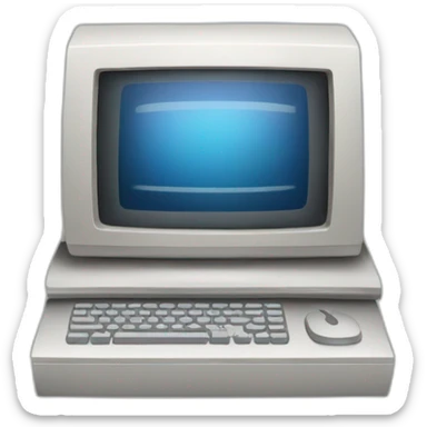 The computer on which the image is depicted Illustrator sticker
