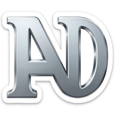 two letters beside eachother the first one says N and the second says O sticker