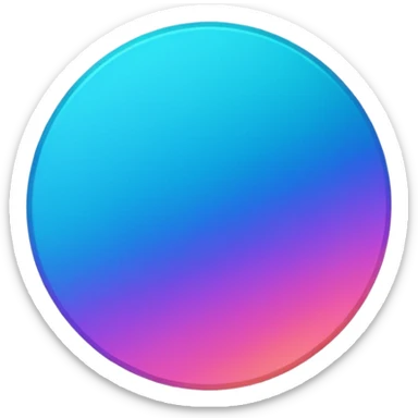 
coin color in in gradient of turquoise, blue, pink, purple, and coral
Rotate coin 35 degree   sticker