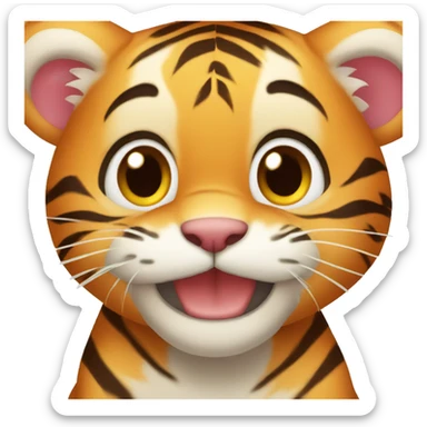 Baby tiger smiling  sticker