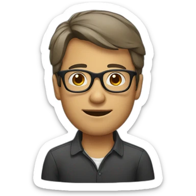 a man with spects sticker