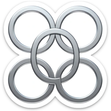 4 circles that looks like audi logo sticker