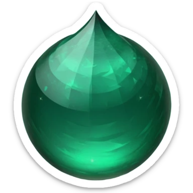 create for me pulsating emoji based on this 🫶, make it dark dark dark emerald with texture of actual emerald and pulsating from smaller to bigger sticker