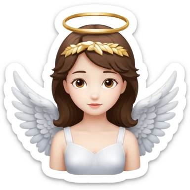 Cute girls with angel wings sticker