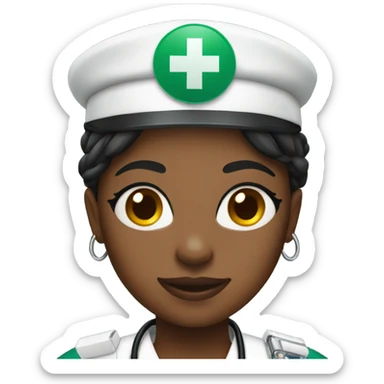 Black girl paramedic  sticker