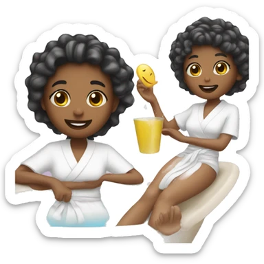 Emoji spa day sticker