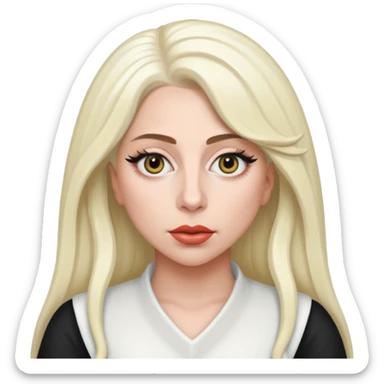 lady gaga in white sticker