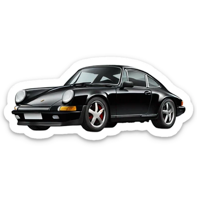 black Porsche 911 do it again sticker