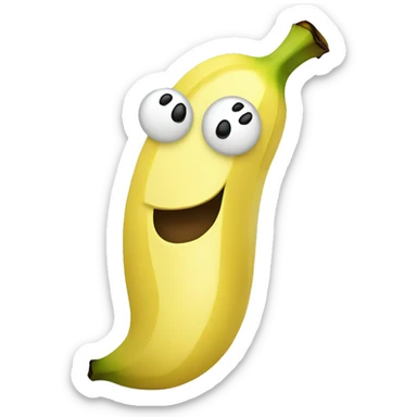 banana wearing pajamas  sticker